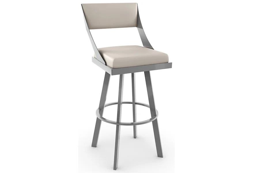 New York 30" Bar Height Fame Swivel Stool by Amisco at Esprit Decor Home Furnishings